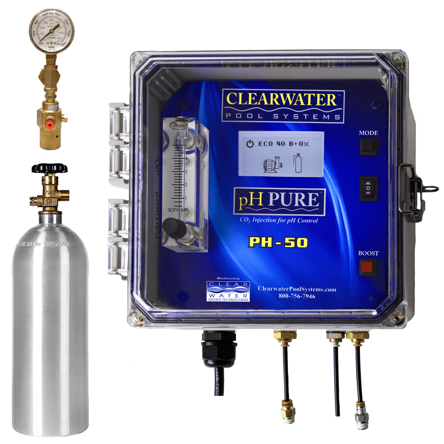 PH-50: ph-Regulierung mit CO2 - Clearwater Pool Systems - Schweiz PH-50: ph-Regulierung mit CO2 - Clearwater Pool Systems - Schweiz
