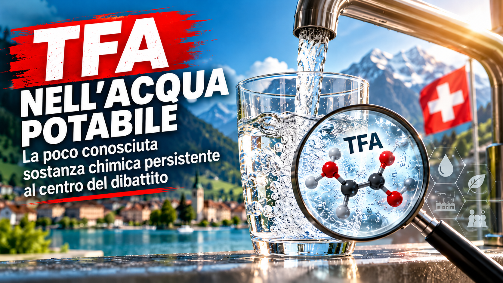 TFA nell’acqua potabile: la sostanza persistente ancora poco conosciuta diventa un tema attuale. Che cosa significa la nuova ricerca per le consumatrici e i consumatori in Svizzera?
