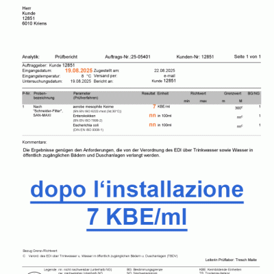 SAN-MAXI Misurazioni Batteriologiche Esterne presso il Cliente